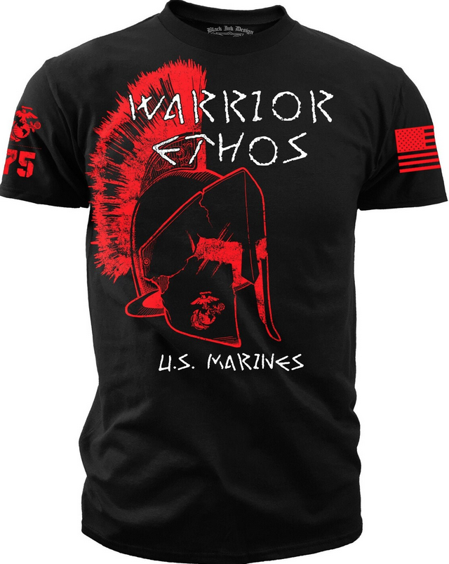 Футболка чоловіча Marines Warrior Ethos — Це з воїном морської піхоти Black Ink Design США розм -М