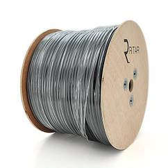 DR Кабель коаксіальний з живленням RITAR B305-RG690CU+2x0.5mm CU, 1,02 мм.CU, 64x0.12m CCA, 75 Ом, FPE,