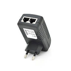 DR POE-інжектор RITAR RT-PIN-18/18EU, 18 V 1 A (18 Вт) з портами Ethernet 10/100 Мбіт/с, EU PLUG
