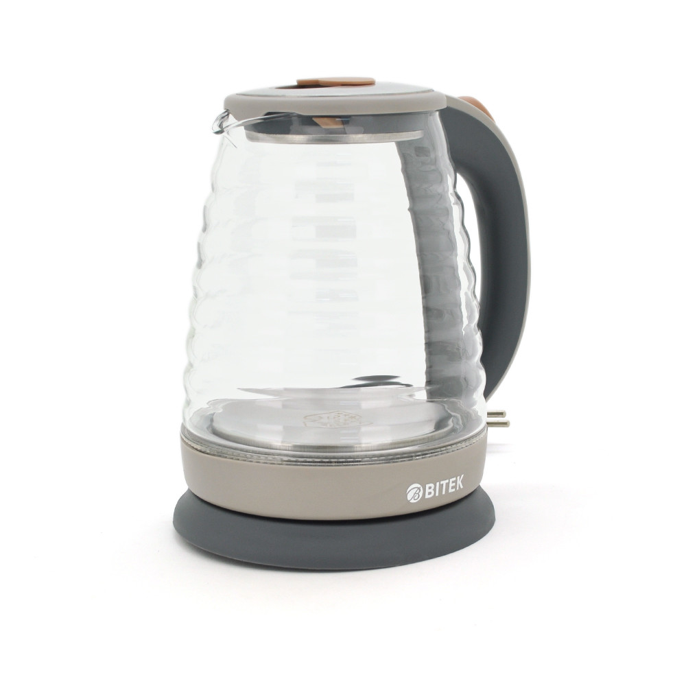 DR Електричний чайник BITEK BT-3110, з підсвіткою, 2400W, 1.8L, Gray