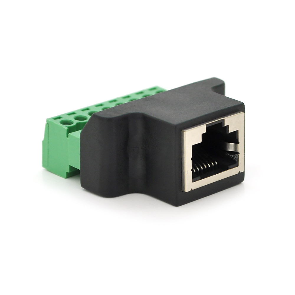 Клемна колодка 8-розрядна + RJ45 8P8С мама, екранована, фото 1