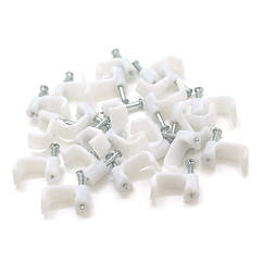 DR Скоби 20 мм для кріплення кабелю (100 шт./пач.) білі