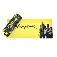 DR Коврик 300*700 тканевой Cyberpunk Label с боковой прошивкой, толщина 3 мм, цвет Yellow, Пакет