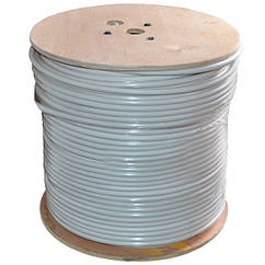 DR Кабель коаксіальний з живленням RITAR W305-RG59+2x0.5mm, 0,81 мм.CU, 64x0.12m CCA жовтий екран, 75 Ом, FPE,