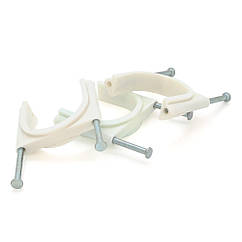 DR Скоби 32 мм для кріплення кабелю (25 шт./пач.) білі