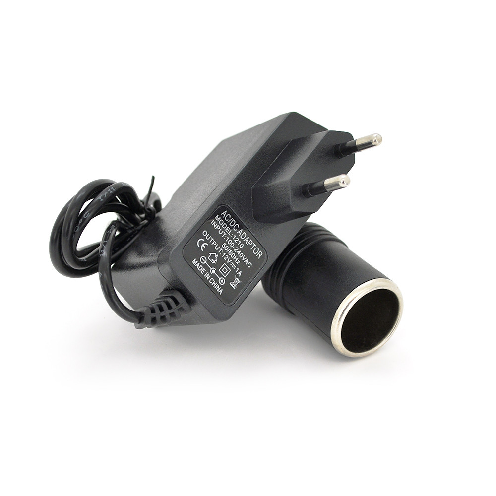 Імпульсний адаптер живлення LGY-1210, AC110-240V / DC12V 1 А (12 W) з прикурювачем, фото 1