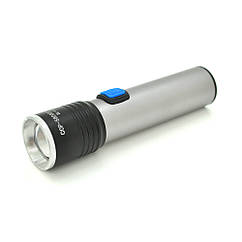 DR-ліхтар ручний Flashliight K31, 1LED Creeion-T, 10 W, 3 режими, ZOOM, 18650/2400 вбудований, Black, IP44,