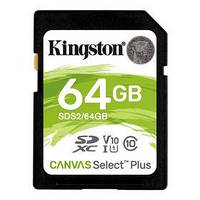 SDXC 64GB UHS-I Class 10 Kingston Canvas Select Plus R100MB/s (SDS2/64GB)