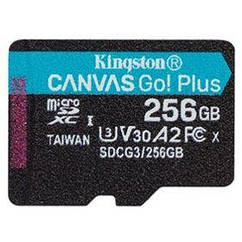 MicroSDXC  256GB UHS-I/U3 Class 10 Kingston Canvas Go! Plus R170/W90MB/s (SDCG3/256GBSP)
