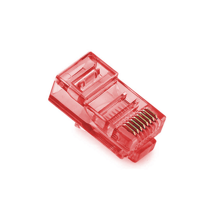 DR Коннектор Merlion RJ-45 8P8C UTP Cat-5 (100 шт/уп.) Q100 Red, фото 1