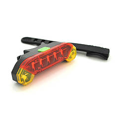 DR Задній стоп для велосипеда QX-W03, 4 режими, вбудований акум, кабель USB, Red, Box
