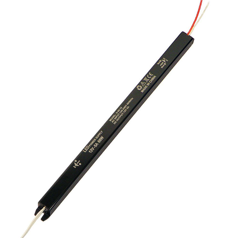 Імпульсний блок живлення герметичний PSW12-60 12 В 5 А (60 Вт) IP20 (312*18*18), фото 1