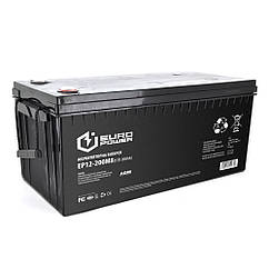 Акумуляторна батарея EUROPOWER AGM EP12-200M8 12 V 200 Ah ( 522 x 240 x 219), 57.5 kg Black Q1/18
