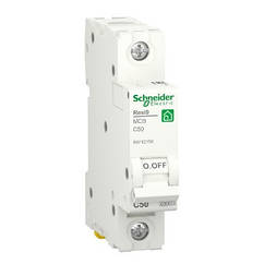 DR Автоматичний вимикач Schneider RESI9 50А, 1P, крива С, 6 кА
