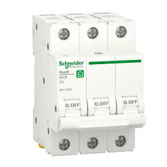 DR Автоматичний вимикач Schneider RESI9 6А, 3P, крива С, 6 кА