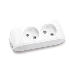 Колодка Panasonic X-tendia 2 гнізда, із захисними шторками, сіра