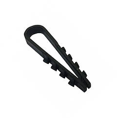 DR Затискач ялинка 8 mm для кругл.каб (100 шт.) НЕЙЛОН, чорні