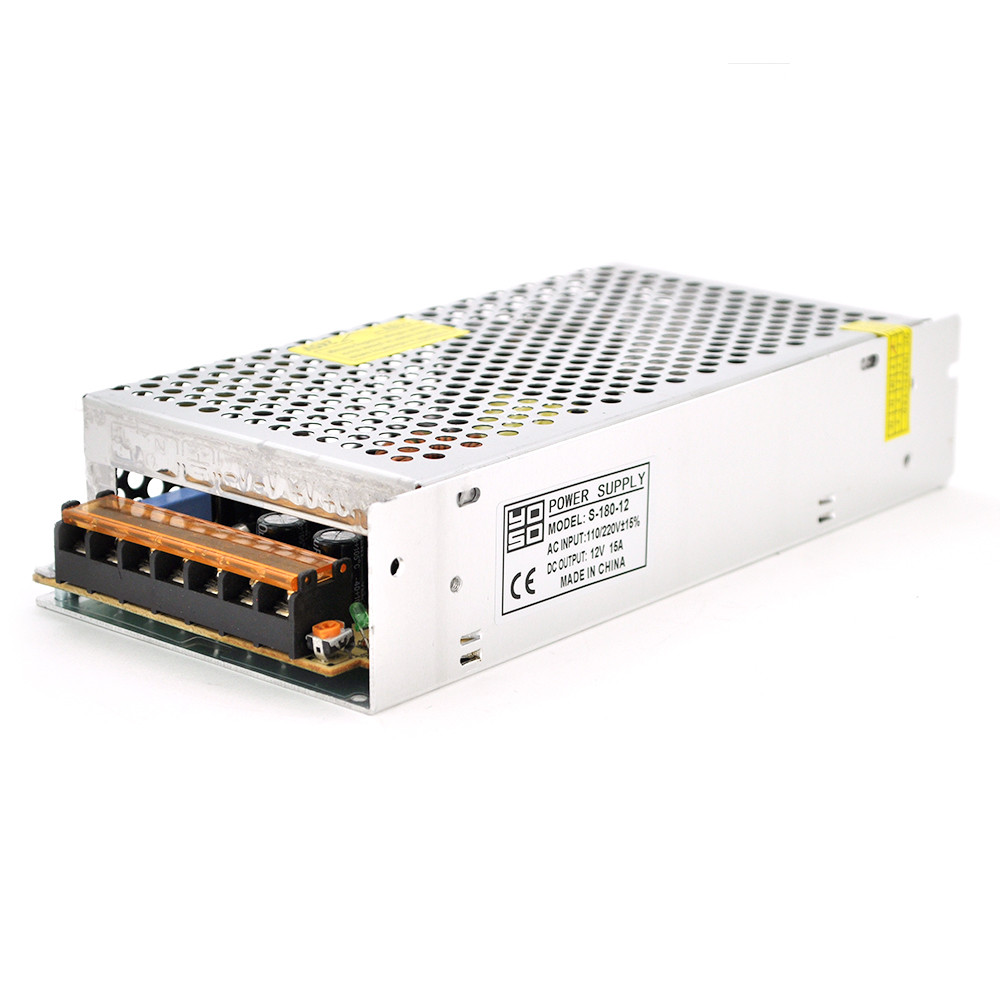 Імпульсний блок живлення YOSO 12 В 15 А (180 W) S-180-12 перфорований Q50 (208*102*46) 0,58 кг (199*98*42)