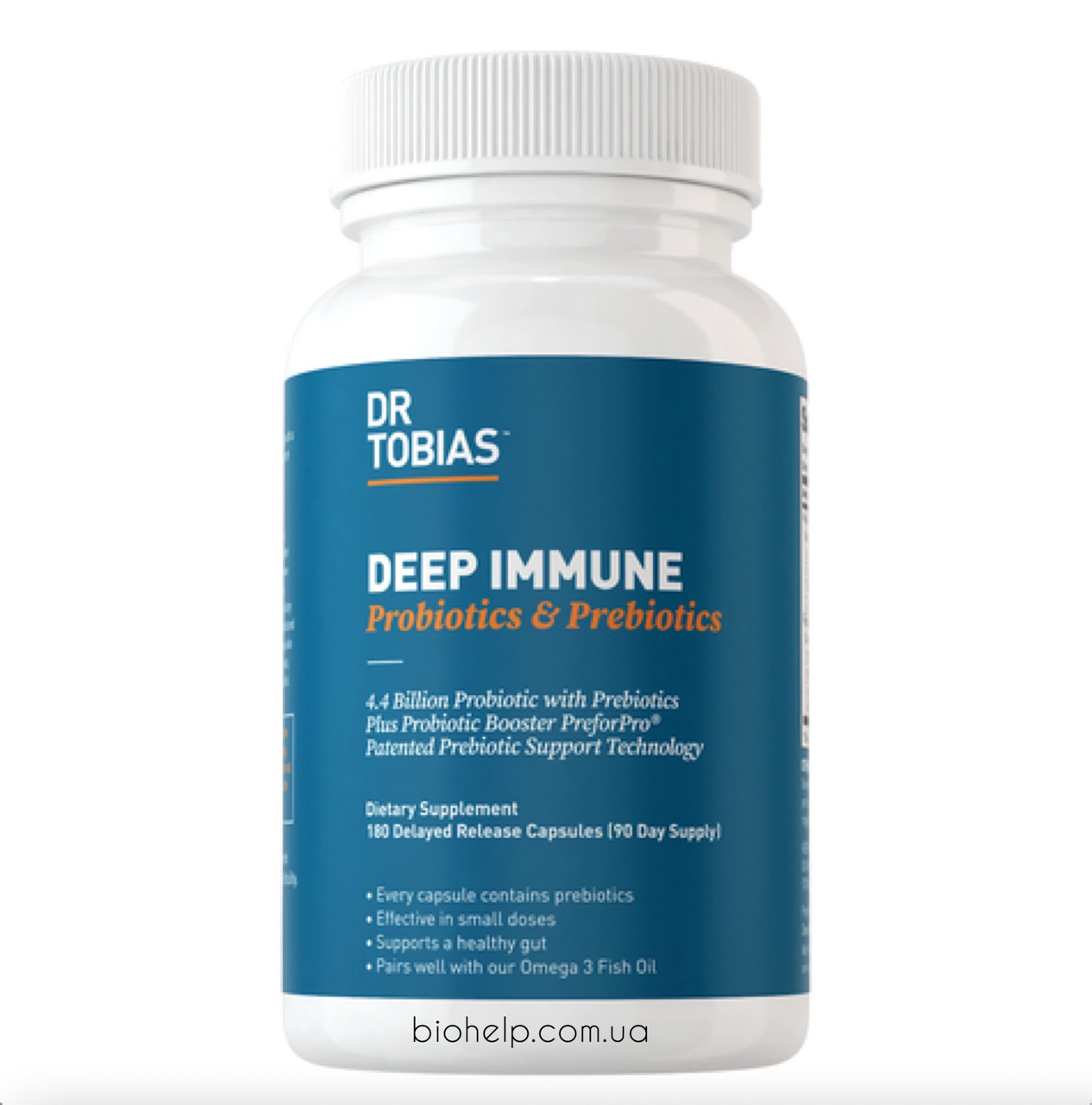 Dr. Tobias, Deep Immune, Probiotics & Prebiotics, 60 капс. BX150