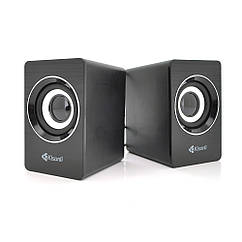 DR Колонки 2.0 Kisonli A-707, для ПК і ноутбука, USB + 3.5 mm, 2x3W, 20Hz- 20KHz, Black, BOX, Q60
