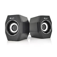 DR Колонки 2.0 Kisonli A-101S для ПК і ноутбука, USB + 3.5 mm, 2x3.5W, 20Hz- 20KHz, Black, BOX, Q60