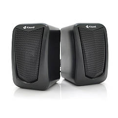 DR Колонки 2.0 Kisonli KS-06, для ПК і ноутбука, USB + 3.5 mm, 2x3W, 20Hz- 20KHz, Black, BOX, Q50