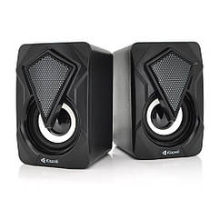 DR Колонки 2.0 Kisonli L-9090 для ПК і ноутбука, USB + 3.5 mm, 2x3W, 20Hz-20KHz, з вбудованим підсилювачем,
