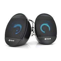 DR Колонки 2.0 Kisonli L-7070 для ПК і ноутбука, USB + 3.5 mm, 2x3W, 20Hz-20KHz, Black, BOX, Q50