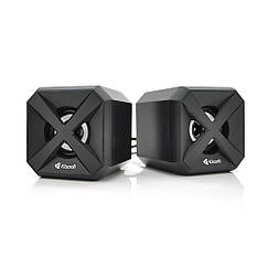 DR Колонки 2.0 Kisonli L-5050 для ПК і ноутбука, USB + 3.5 mm, 2x3W, 20Hz-20KHz, з підсвіткою, Black, BOX, Q50