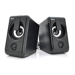DR Колонки 2.0 Kisonli L-1010 для ПК і ноутбука, USB + 3.5 mm, 2x3W, 20Hz- 20KHz, Black, BOX, Q50