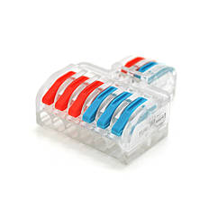 DR Клемна колодка з натискними затискачами 2х6-дроти LT-623 для розподільних коробок, 450V/32A,