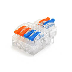 DR Клемна колодка з натискними затискачами 2х4-дроти PCT-424 для розподільних коробок,