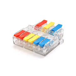 DR Клемна колодка з натискними затискачами 3х6-дроти LT-636 для розподільних коробок, 450V/32A,