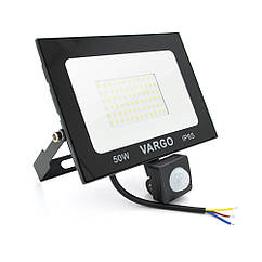 DR Прожектор LED з датчиком руху Vg-50W, IP65, 6500 K, 2700 Лм. Box