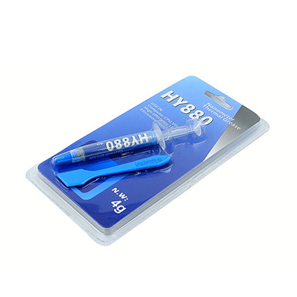 DR Паста термопровідна HY-880 4g, шприц, Grey, >5,15W/m-K, <0.004 °C-in2/W, -30°5340°, + лопатка, Блістер Q40, фото 1