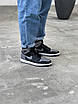 Кросівки унісекс Nike Air Jordan 1 Retro High Black Grey Size 40, фото 3