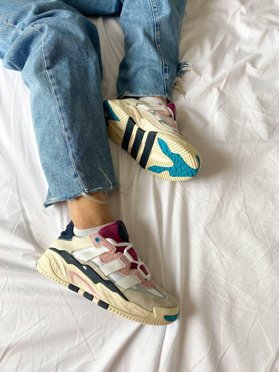 Кросівки жіночі Adidas Nitebal Beige Bordo Black Blue Size 38