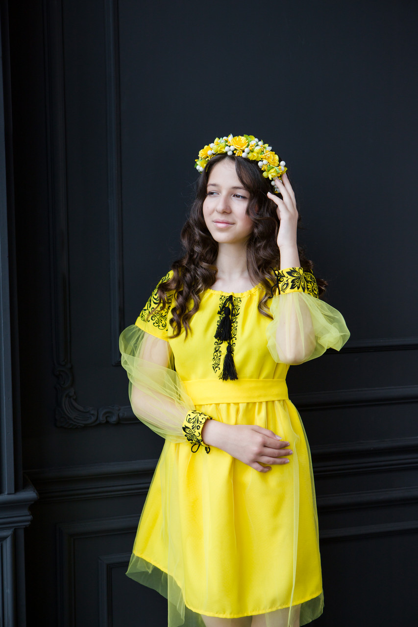 Плаття для дівчинки Грація жовте, фото 1