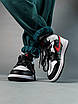 Кросівки жіночі Nike Air Jordan 1 Mid Black Chile Red White Size 36, фото 5