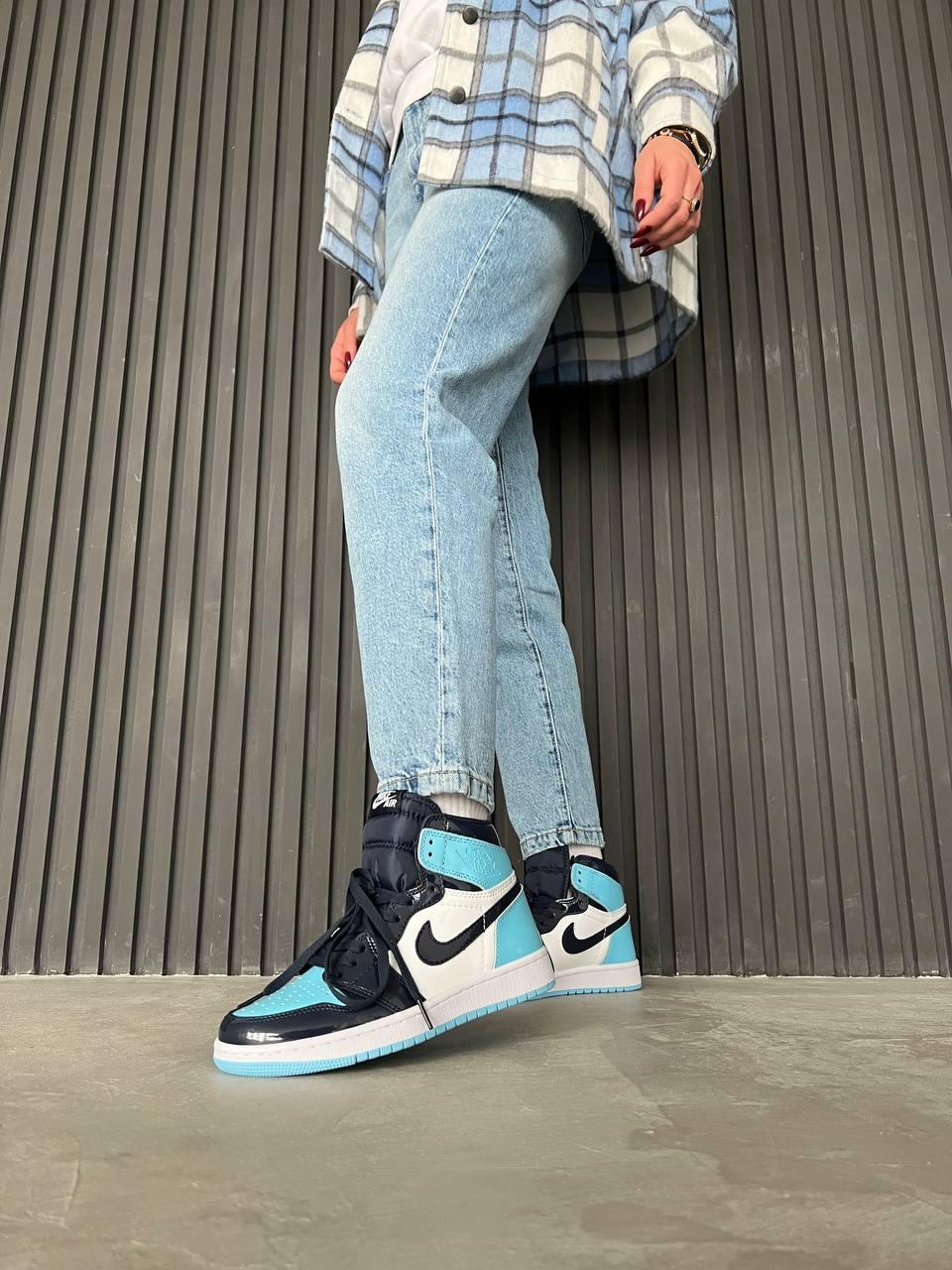 Кросівки жіночі Nike Air Jordan 1 Retro High Patent Blue 2 Size 37