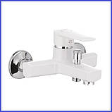 Змішувач для ванни БІЛИЙ пластиковий Plamix Oscar-009 White (PM0025), фото 5