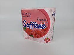 Туалетний папір SOFFIONE AROMA(2 слоя)(4 рул.пач) біла з ароматом