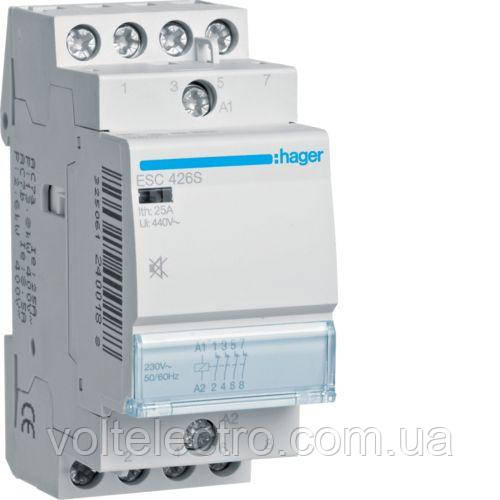 Контактор безшумний 25A, 4НЗ, 230В ESC426S