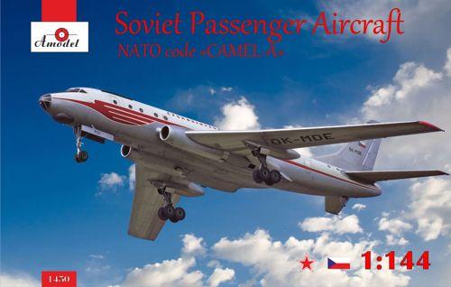 Пластикова модель 1/144 A-model 1450 Радянський пасажирський літак Туполев Ту-104
