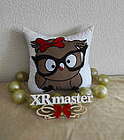Подушка Розумна сова Машинна вишивка !!! + Аплікація !!!, фото 2