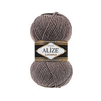 Пряжа для в'язання Alize Lanagold 26 коричневий (Алізе Лана голдлизе Ланаголд)