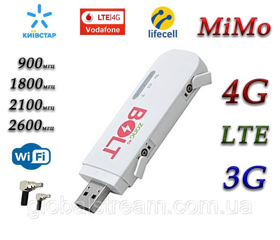 Мобільний модем 4G+LTE+3G WiFi Роутер Huawei E8372h-153 USB Київстар, Vodafone, Lifecell з 2 вих. під антену