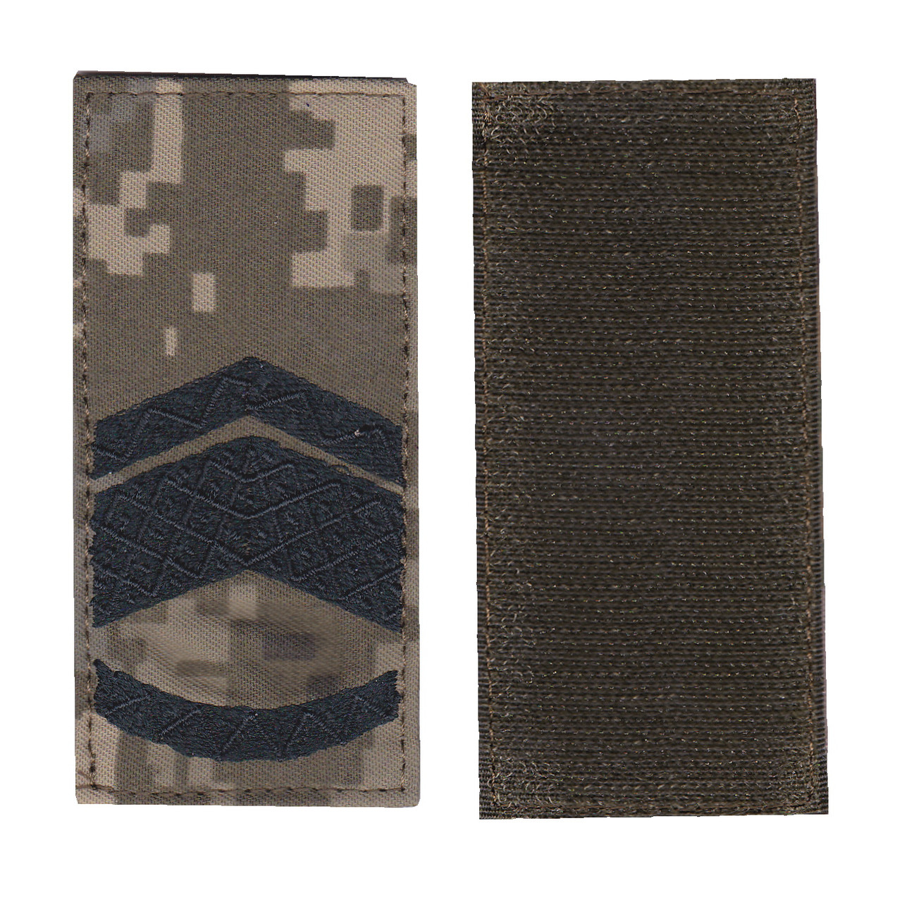 Погон майстер- сержанта військовий / армійський шеврон ЗСУ, чорний колір на пікселі. 10 см * 5 см