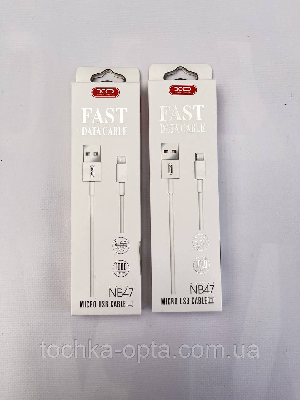 USB-кабель XO NB47 USB — MicroUSB 1M білий