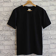 Футболка чоловіча стрейчева Premium, Україна, чорна, 010601, фото 3